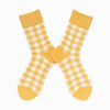 yellow plaid socks boogzel apparel