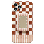 brown checkered iphone case boogzel apparel