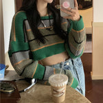 grunge aesthetic striped sweater boogzel apparel