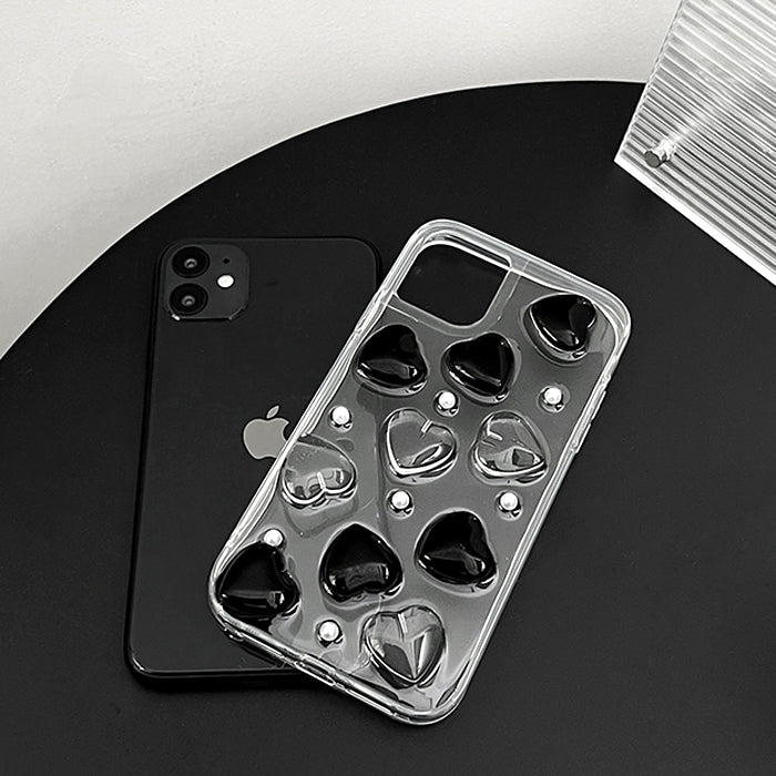 aesthetic hearts iphone case boogzel apparel