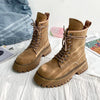 aesthetic brown lace up boots boogzel apparel