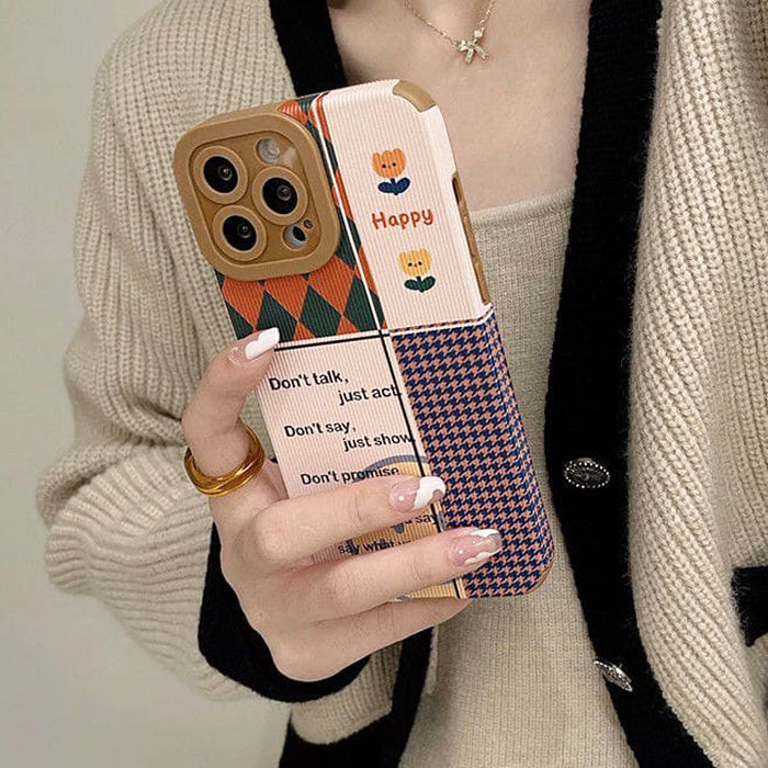 patchwork iphone case boogzel apparel