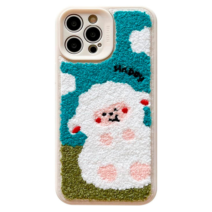 plush sheep iphone case boogzel apparel