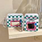 green pink plaid airpods case boogzel apparel