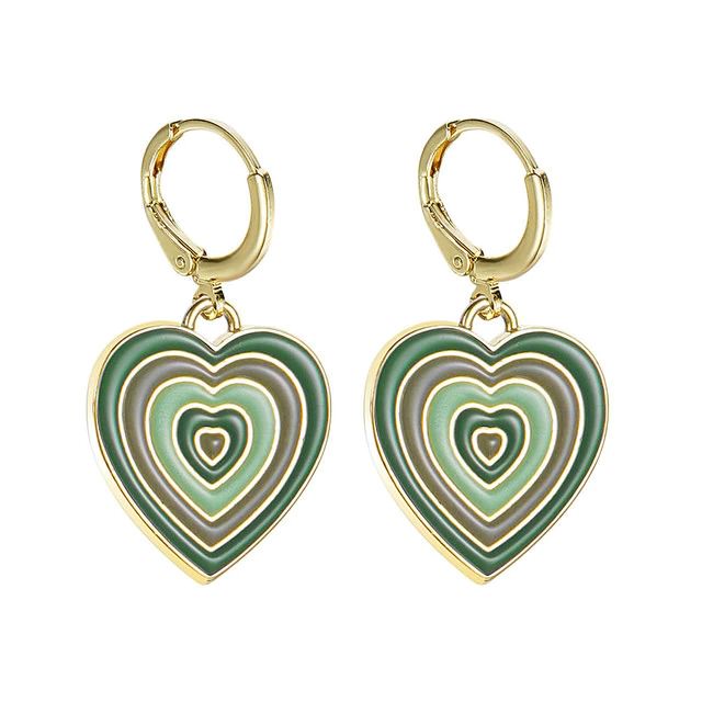 Y2K Aesthetic Heart Earrings boogzel apparel