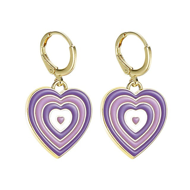 Y2K Aesthetic Heart Earrings