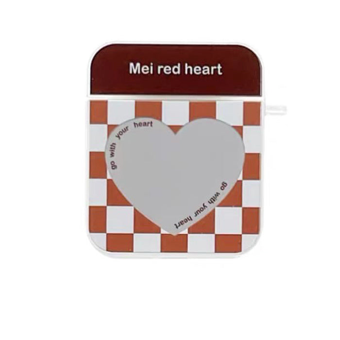 heart check pattern airpods case boogzel apparel