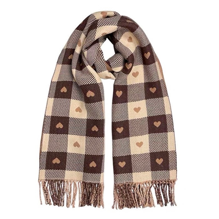 heart pattern scarf boogzel apparel