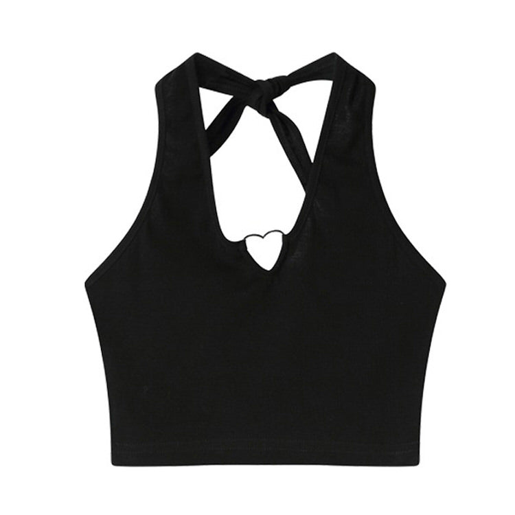 Heart Hollow Out Halter Top - Boogzel Clothing