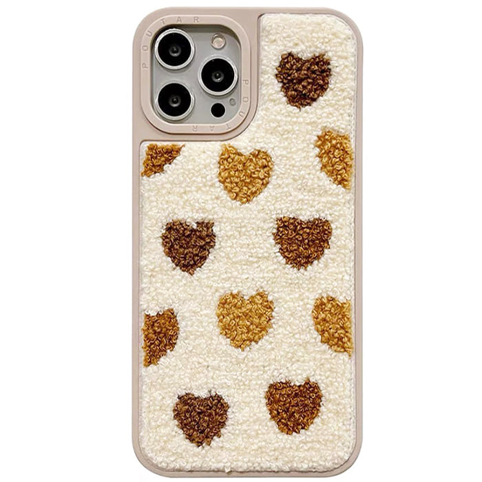 heart plush iphone case boogzel apparel