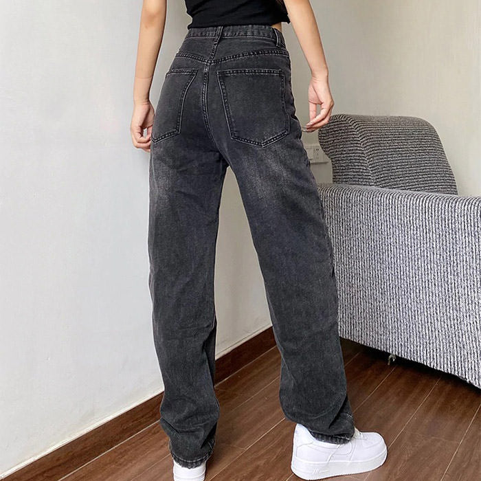 aesthetic high waist jeans boogzel apparel