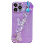 purple butterfly chain phone case boogzel apparel