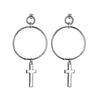 silver cross earrings boogzel apparel
