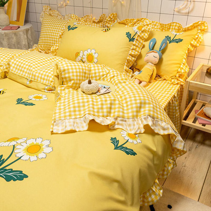 Honey Bee Aesthetic Bedding Set boogzel apparel