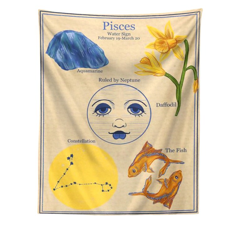 pisces Wall Tapestry boogzel apparel