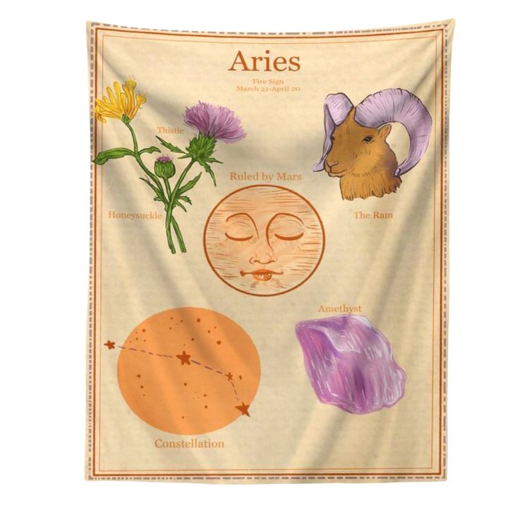 Aries Wall Tapestry boogzel apparel