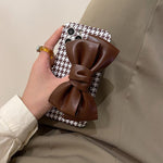brown bow leather iphone case boogzel apparel