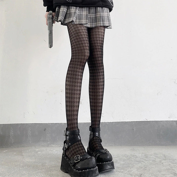 houndstooth tights boogzel apparel