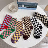 Indie Aesthetic Checker Socks