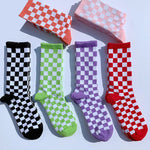 indie aesthetic checker socks boogzel apparel