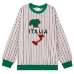 italia striped sweatshirt boogzel apparel