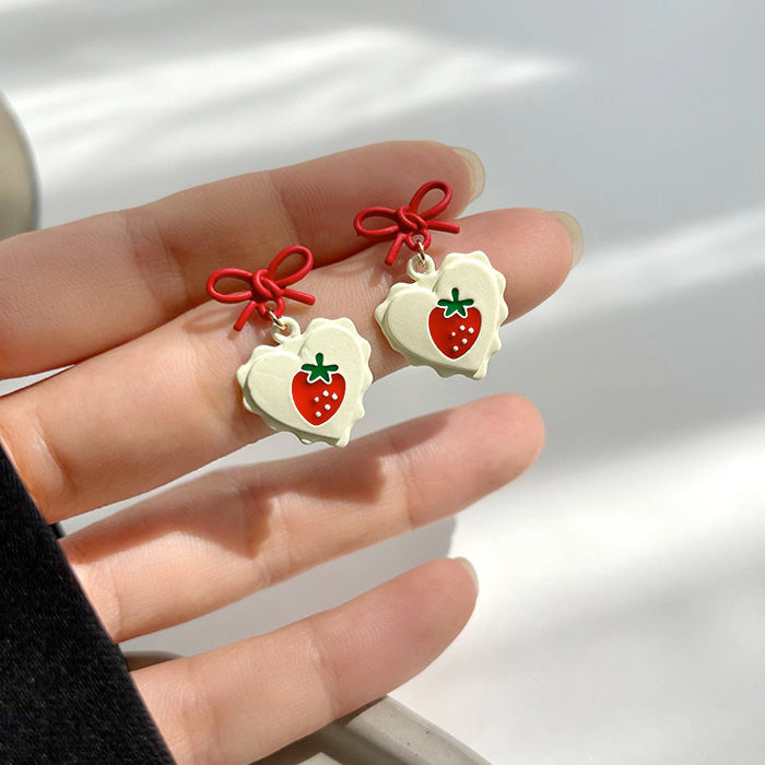 strawberry earrings boogzel apparel