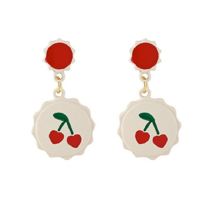 kawaii cherry earrings boogzel apparel