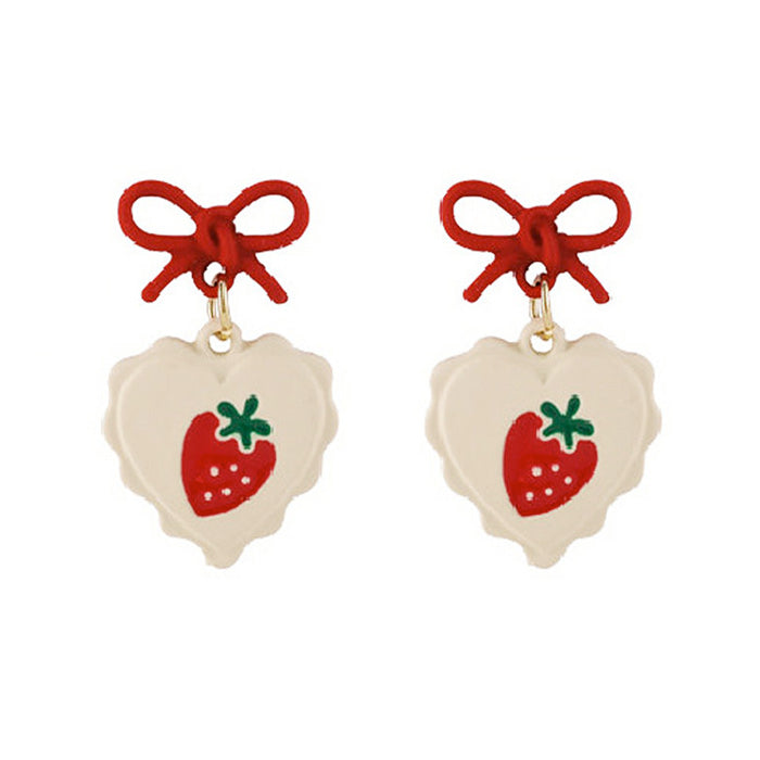 kawaii strawberry earrings boogzel apparel