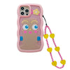 pink iphone case with beaded chain boogzel apparel