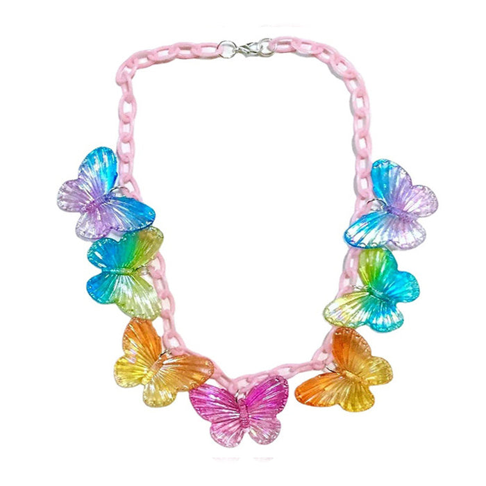 kidcore butterfly necklace boogzel apparel
