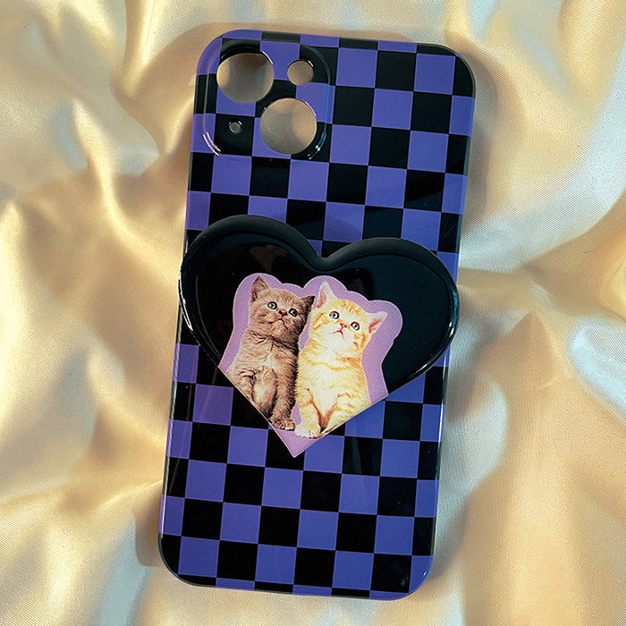 purple checkerboard iphone case