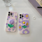 purple flower iphone case boogzel apparel