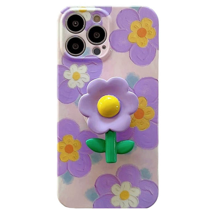 purple flowers iphone case boogzel apparel