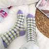 lavender plaid socks boogzel apparel
