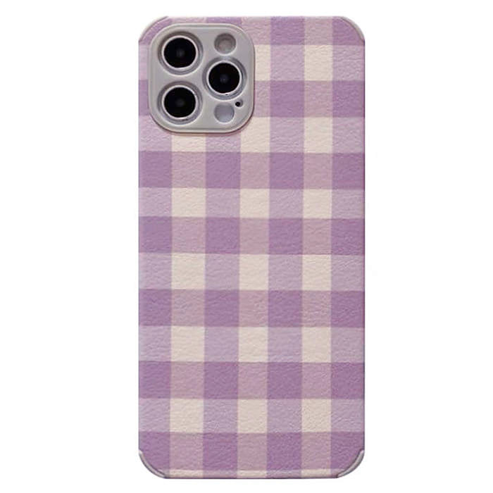 lavender grid iphone case boogzel apparel