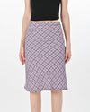 Lavender Plaid Midi Skirt