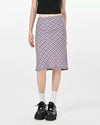 Lavender Plaid Midi Skirt