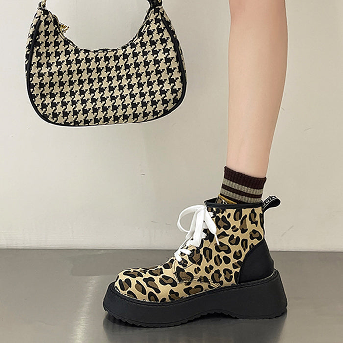 leopard ankle boots boogzel apparel