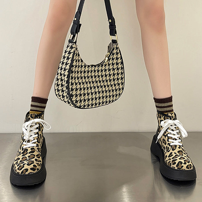 leopard lace up boots boogzel apparel