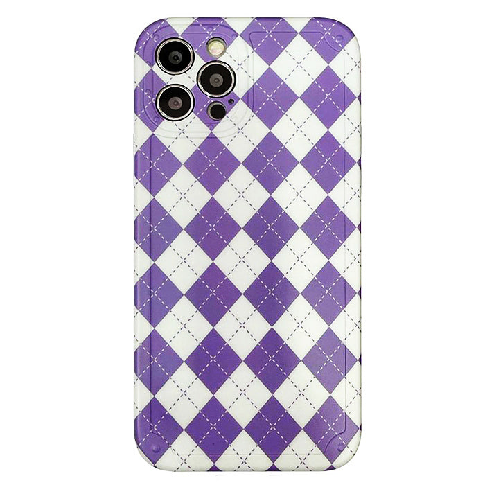 lilac argyle iphone case boogzel apparel