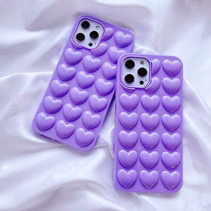 purple bubble heart iphone case boogzel apparel
