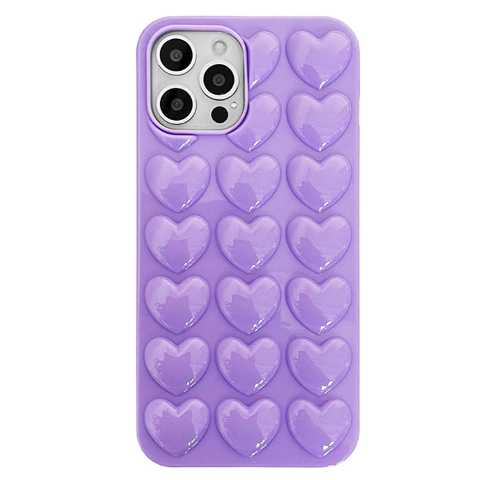 lilac bubble heart iphone case boogzel apparel