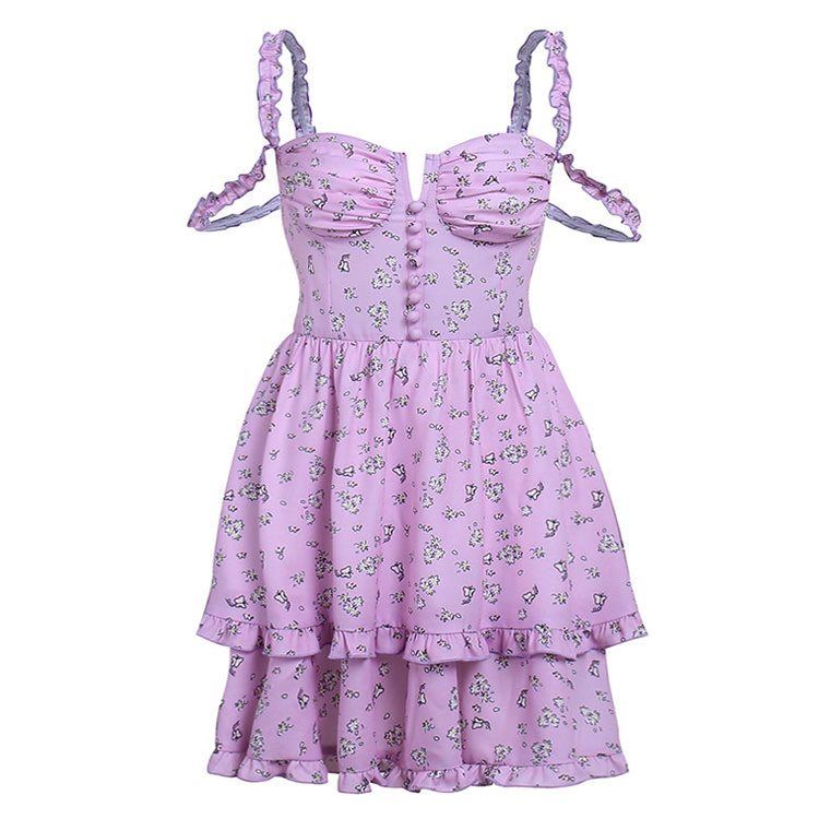 lilac floral dress boogzel apparel
