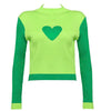green heart ribbed sweater boogzel apparel