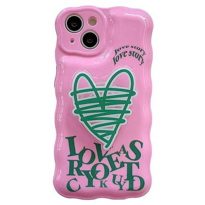 pink heart iphone case boogzel apparel