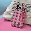 pink hearts phone case boogzel apparel