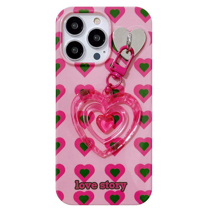 pink hearts phone case boogzel apparel