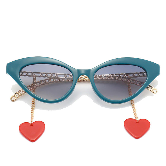 cat eye chain sunglasses boogzel apparel