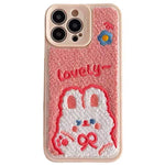 rabbit plush iphone case boogzel apparel