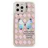 aesthetic butterfly argyle iphone case boogzel apparel